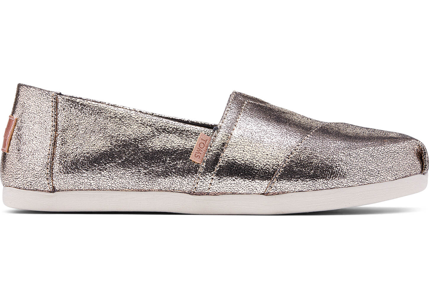 Toms Classics Crackle Shimmer - Womens Alpargata Espadrilles - Gold - NZ - 263089VLO